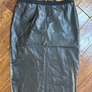 BCBGMaxAzria Black Leather Skirt